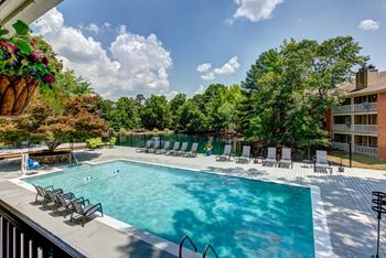 Sparkling pool with sundeck